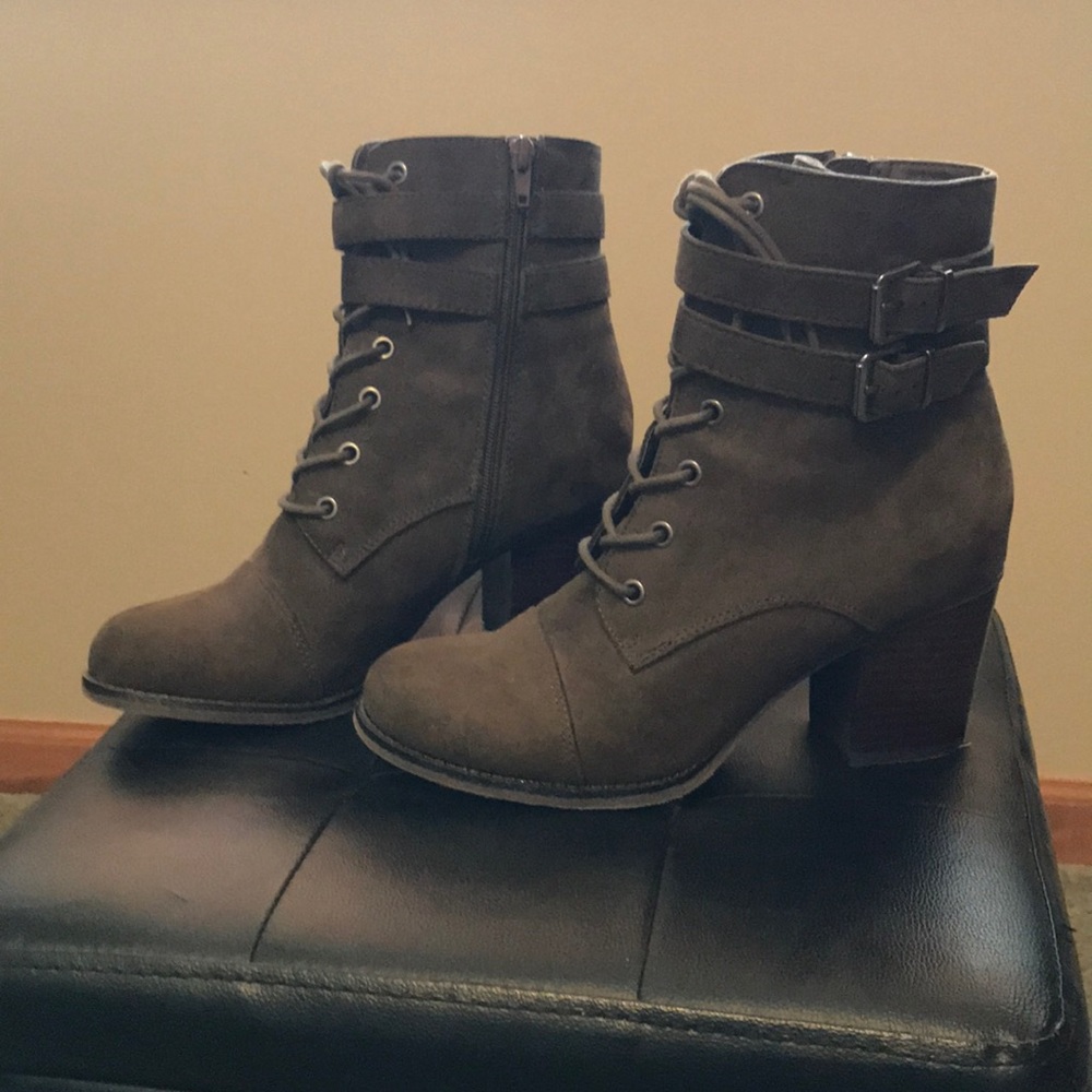 Olive suede Madden Girl boots